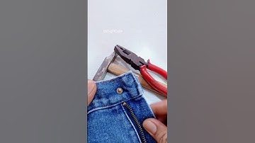 You can do it yourself at home | replace jeans buttons #sewingtips #jeans #button #sewing