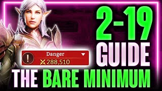 Bare Minimum Build GUIDE - 2-19 F2P Comp - Gearing Breakdown ALL HEROES ⁂ WoR