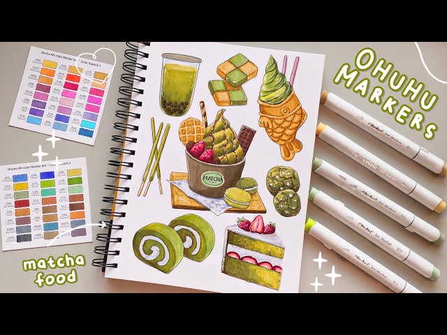 Sushi time! First post ➡️ Ohuhu Alcohol Markers, image from Jade Summer  Delicious Foods (all items available on ) : r/Coloring
