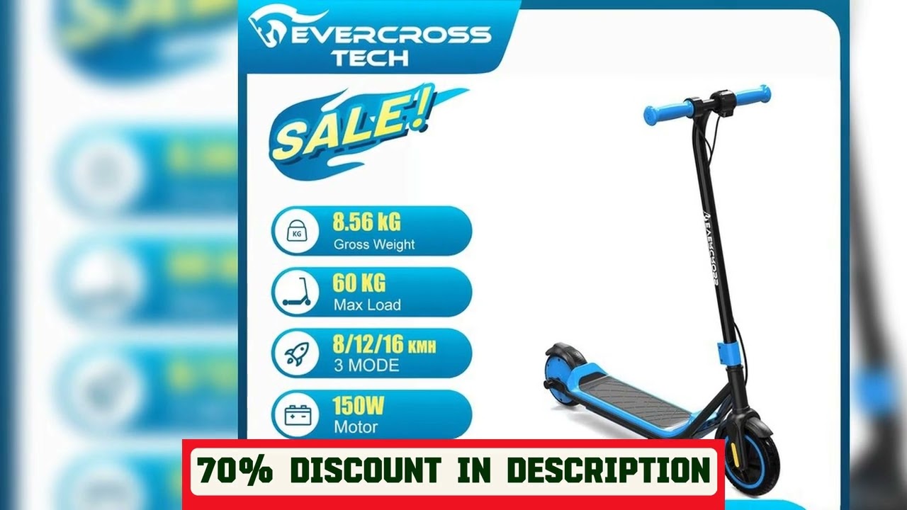A must-have product! EVERCROSS TECH E6 Electric Scooter for Kids, 7" Lightweight E-Scooter for Age