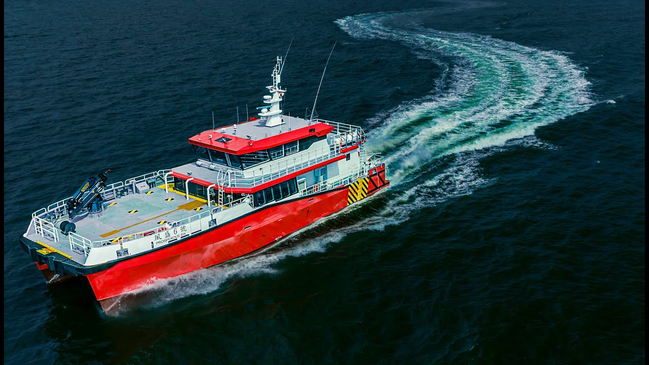 27m Windfarm Crew Transfer Vessel - YouTube