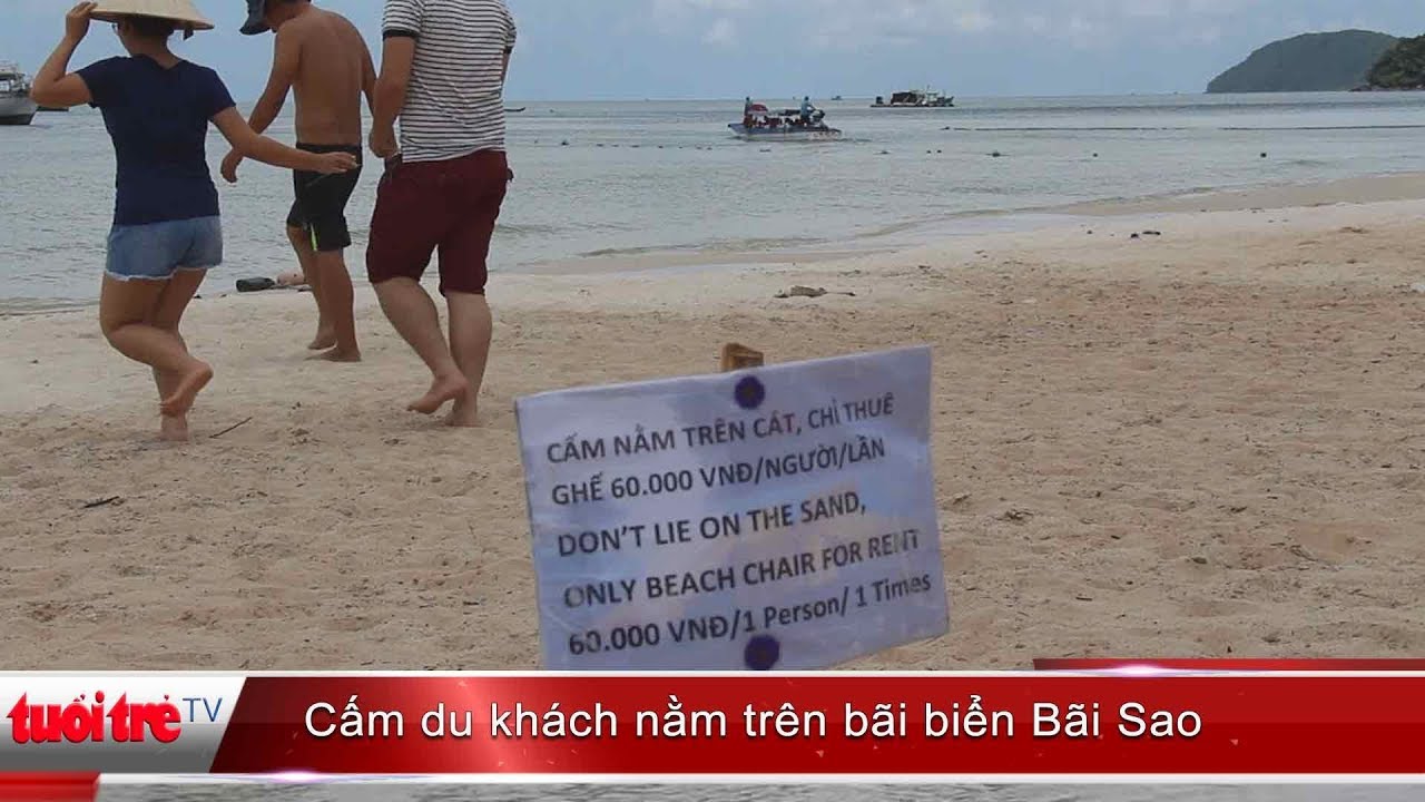 Cấm du khách nằm trên bãi biển Bãi Sao | Truyền Hình -... - youtube