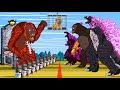 Rescue GODZILLA &amp; KONG,DINOSAURS From SCAR KING: The Battle Against Digestive System - FUNNY CARTOON