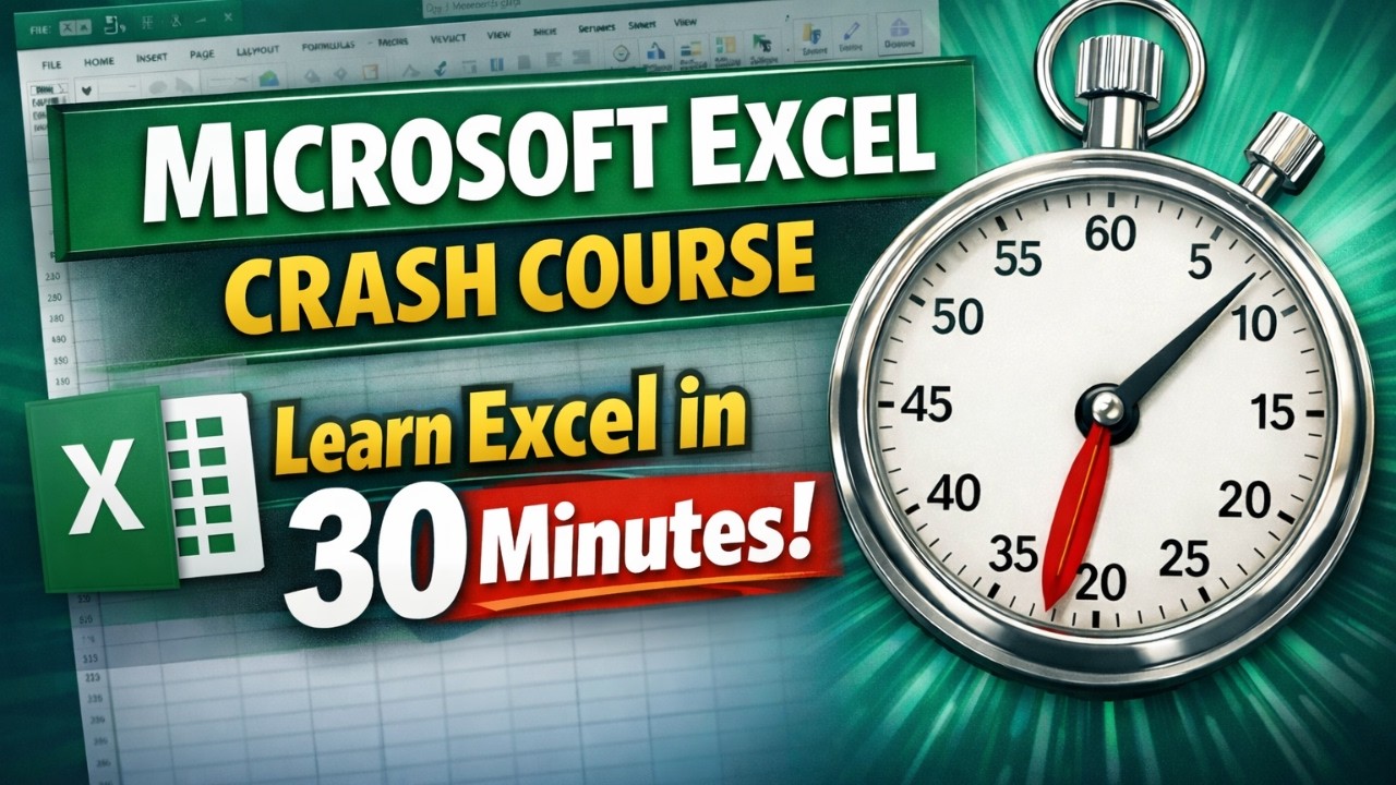 Microsoft Excel Crash Course – Learn Microsoft Excel in 30 Minutes ...