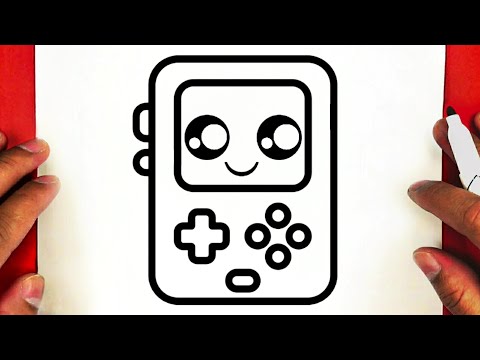كيف ترسم جهاز ألعاب كيوت خطوة بخطوة | How To Draw A Cute Handheld Game Console Step By Step
