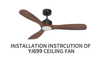 Voice Control Smart Ceiling Fan with Light Installation instructions - Model YJ699