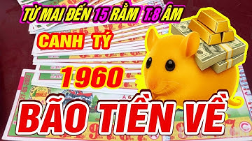 BÃO TIỀN đúng từ mai đến 15 rằm tháng 8 âm Tuổi CANH TÝ 1960 TRỜI ĐANG ĐỘ TRÚNG ĐỘC ĐẮC CỰC GIÀU