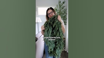 I finally found the most gorgeous faux cedar garland that doesn