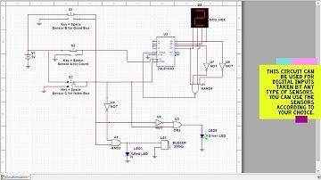 multisim | bcd up down counter output to seven segment display | IC 74LS192