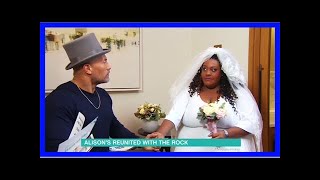 Alison hammond has viewers in stitches as she turns up in a wedding dress and 'marries' the rock li