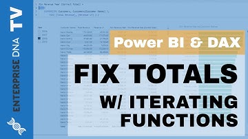 How To Use Iterating Functions To Solve Total Issues In Power BI - DAX Concepts