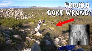 BROKE MY BUTT BONE! (Gnarly Enduro Crash/Fail)