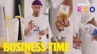 IT'S BUSINESS TIME | Absolut Drinks With Rico