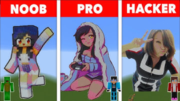 NOOB VS PRO VS HACKER Minecraft Pixel art✨Aphmau