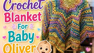 Crochet Blanket For Oliver 🌟 6 Day Star Blanket 🌟 Red Heart Itty Bitty Stripes