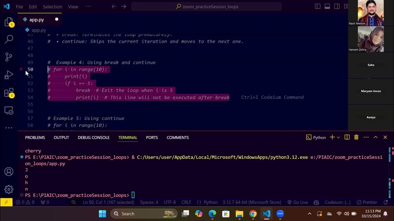 Python For Loops vs While Loops | Day 1 Zoom Session | Python Loops ...