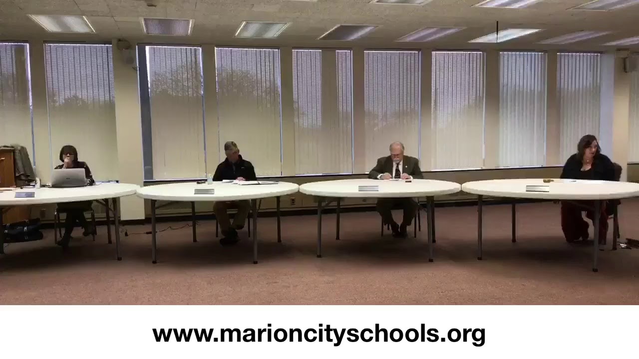 Marion City Schools Board of Education meeting March 16, 2020 YouTube
