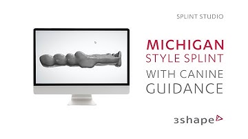 3Shape Splint Studio - Michigan style splint with canine guidance - 05  Adapt design