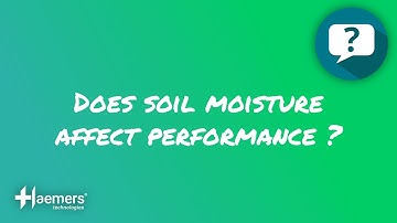 ❓ DOES SOIL MOSTURE AFFECT PERFORMANCE?
