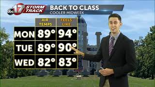 Tracking a warm start to the week with mid-week showers