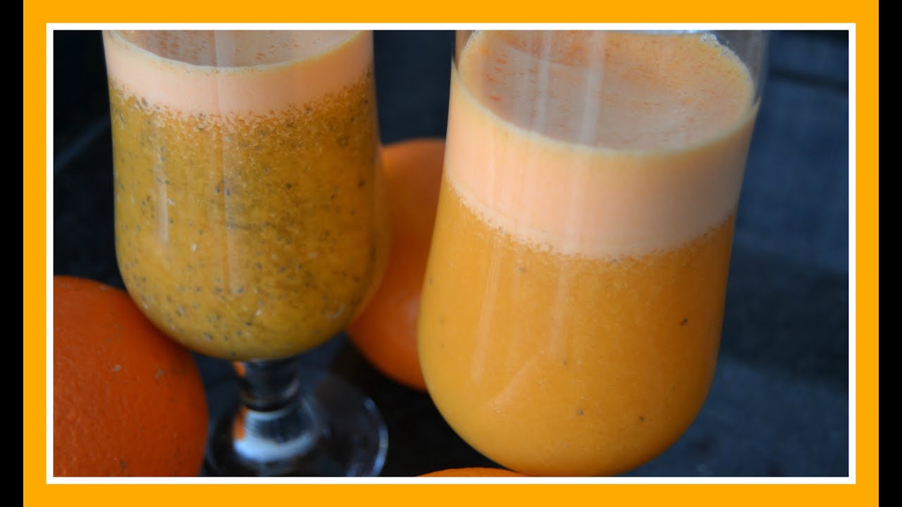 suco detox de cenoura e laranja