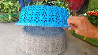 DIY | CEMENT CRAFT IDEAS | Make a Beautiful Cement Pot at Home