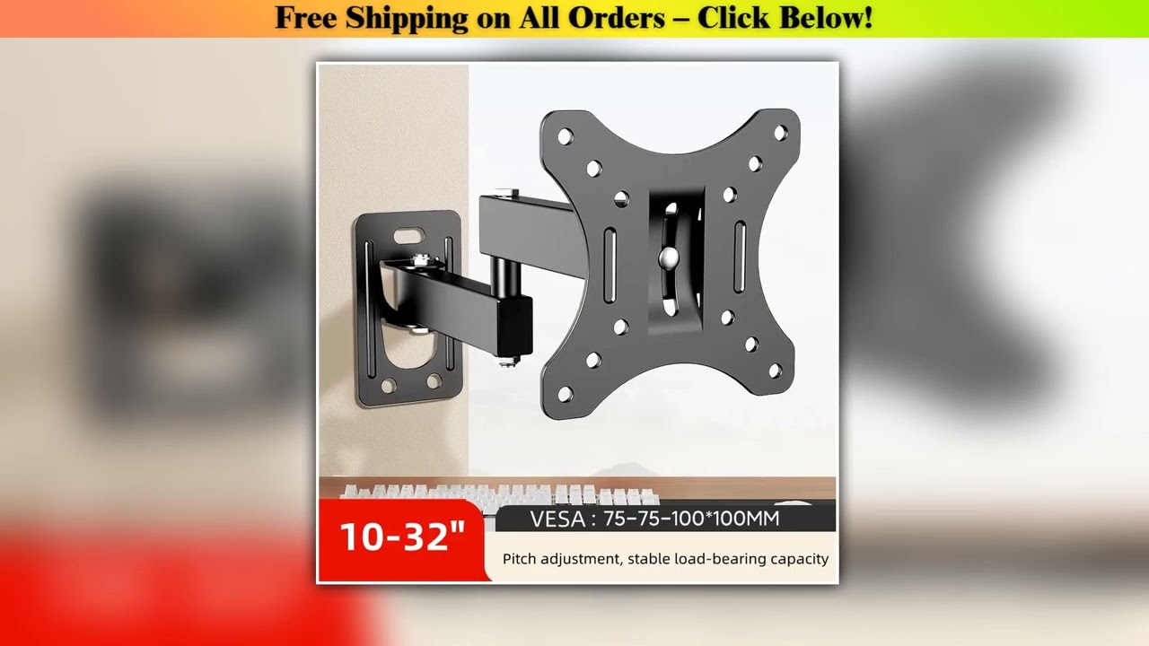 TV Monitor TV Mounts LCD LED Monitor Wall Mount Bracket Adjustable TV Screen Holder TV Frame