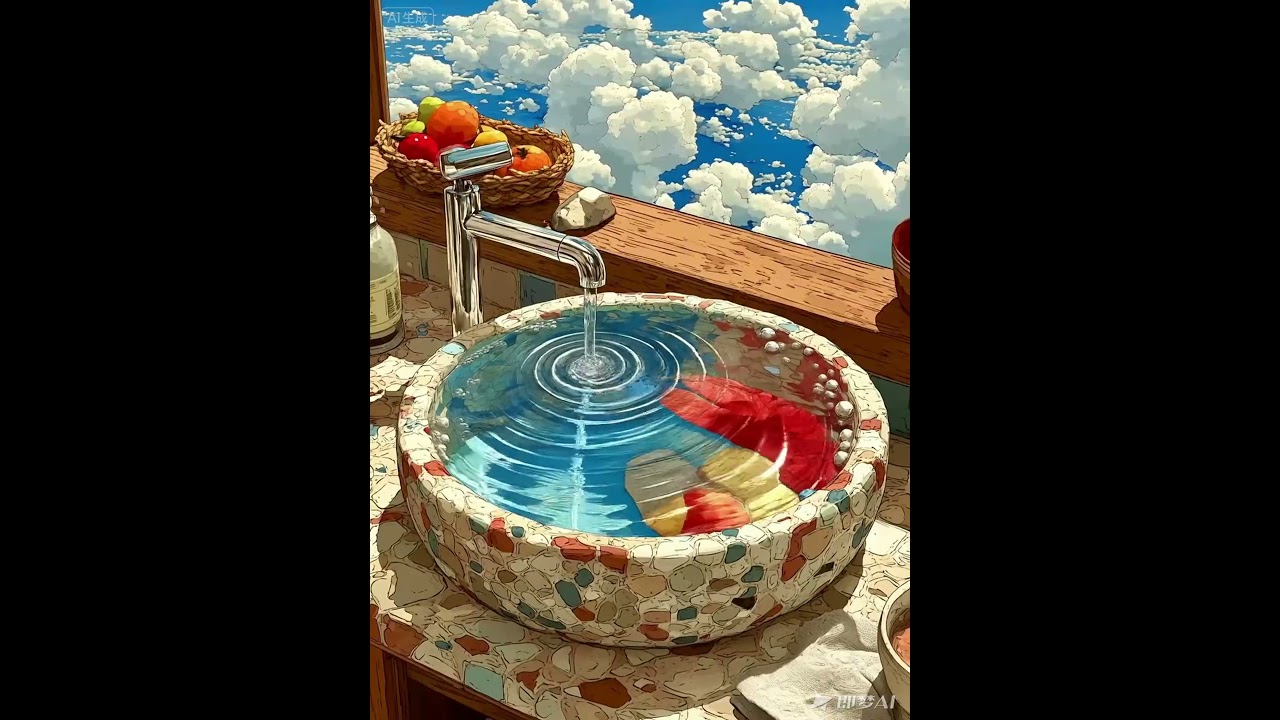 A Sink Floating in the Clouds ☁️ | Dreamy & Surreal Anime Art Slideshow