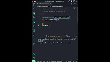 Javascript interview question for default params inside method #shorts #javascript