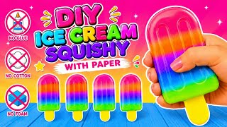 Diy Ice Cream Squishy With Paper|how To Make Ice Cream Squishy|squishy Without Cotton And Foam