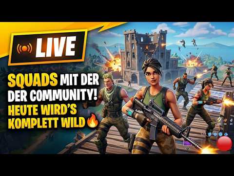 Fortnite Battle Royale LIVE – 1VS1 MAP + Squads mit der Community! Heute wird’s komplett wild 🔥
