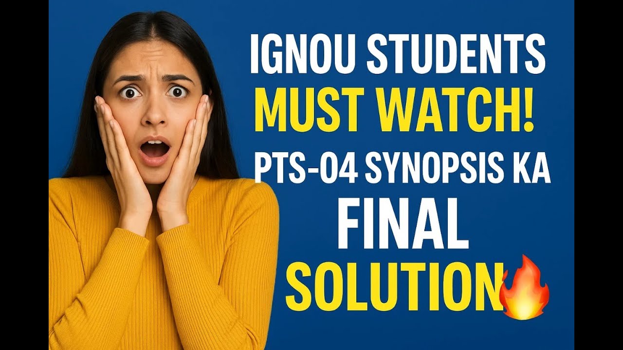How to Write IGNOU PTS-04 Synopsis | Step by Step Guide for Tourism Students