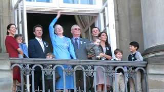 Queen Margrethe II, hurrah, 2, 16-4-2010.AVI