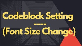 Celebrity Codeblock Setting - Font Size Change Profile