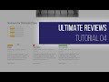 Ultimate Reviews -  Premium Options (Tutorial 04)
