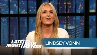 Lindsey Vonn Talks Dating Tiger Woods - Late Night with Seth Meyers