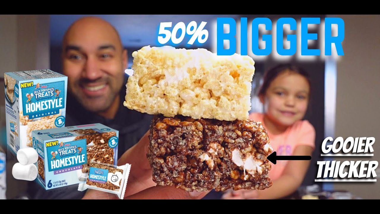 New Homestyle Rice Krispie Treats Review 50 Bigger Youtube