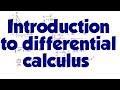 Introduction to differential calculus - - TAGALOG