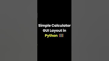 Simple Calculator GUI layout in Python #coding #python #pythonprogramming #trendingreels #codingblog