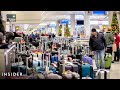 Thousands Of Bags Pile Up At US Airports After Flight Cancellations | Insider News