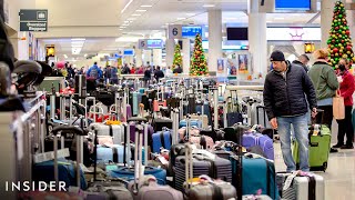 Thousands Of Bags Pile Up At US Airports After Flight Cancellations | Insider News