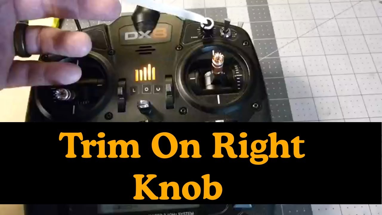 How To Spectrum DX8 Gen 2 Throttle Trim On Right Knob YouTube