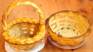 Плетёная пасхальная корзинка из теста / Yeast dough Easter basket(Приготовление красивой и оригинальной праздничной плетёной корзинки из дрожжевого теста на Пасху - подроб..., 2016-04-23T06:52:43.000Z)