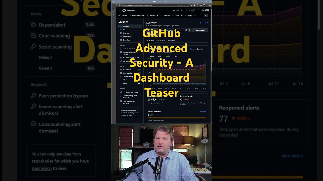 GitHub Advanced Security - Security Dashboard Teaser #programming #github #ghas #security