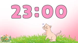 💗 23 Minute Timer | 🐱 Cute White Cat Aesthetic | Relax & Focus With Lofi Music
