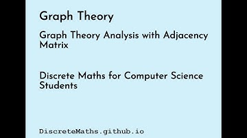 Analyzing Graphs Using Adjacency Matrices