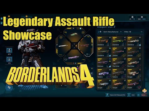 Borderlands 4 Legendary Assault Rifle Showcase