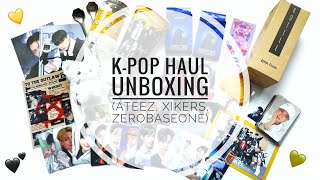 🖤💛 K-POP haul unboxing | Распаковка к-поп карточек и стаффа ATEEZ, XIKERS, ZEROBASEONE