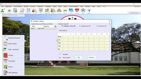 JBS | Timetable Settings | School Management Software