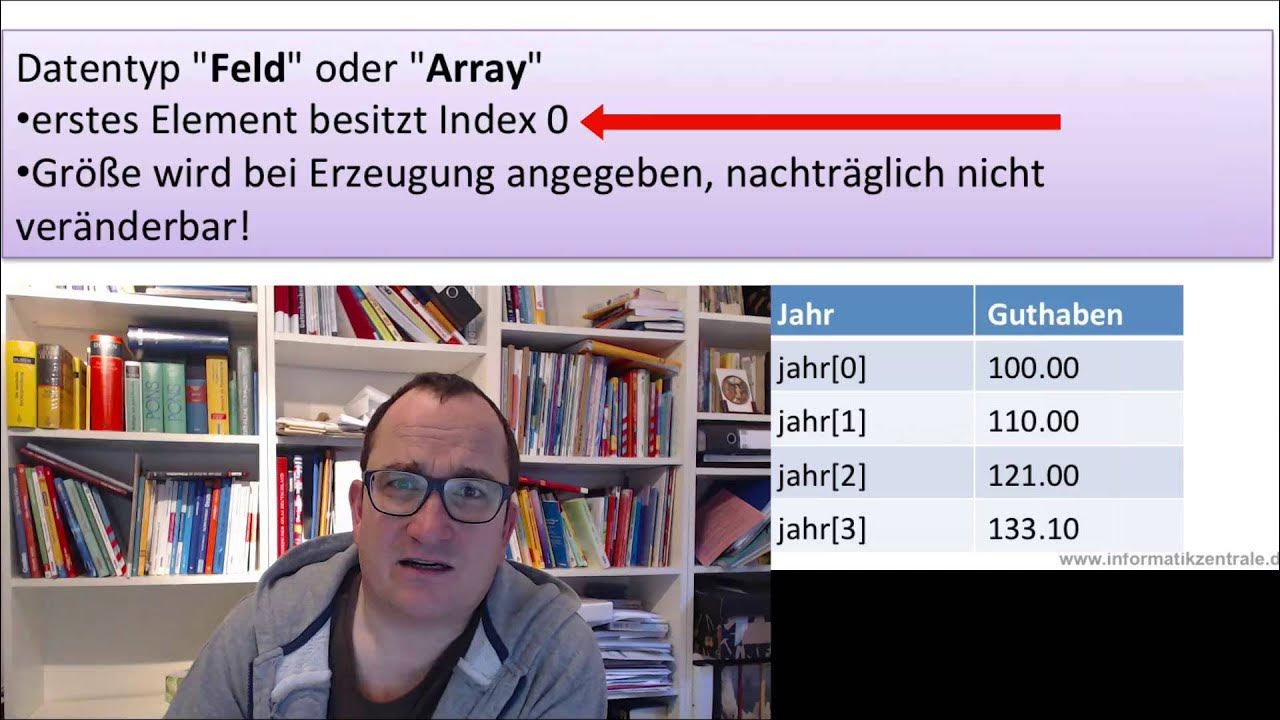 Java Arrays (deutsch) 1: Grundlagen - YouTube